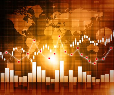 hisse senedi grafik ve çubuk grafik