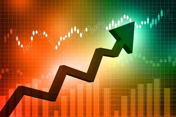 Pilen diagrammet — Stockfoto