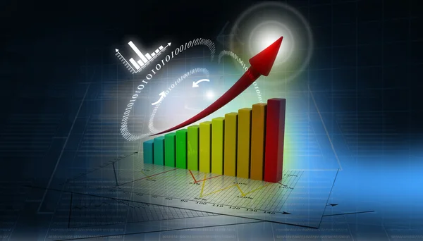 3D-Geschäftsdiagramm — Stockfoto