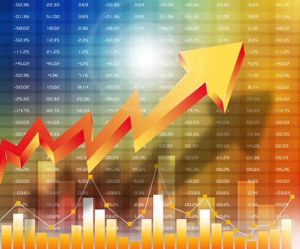 Gráfico de seta de negócios — Fotografia de Stock