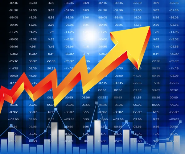Üzleti nyíl grafikon — Stock Fotó