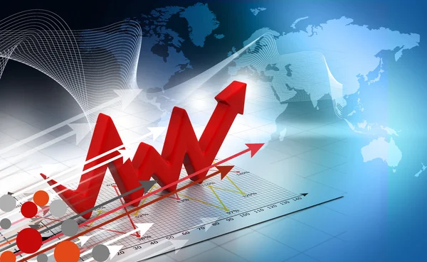 Business Arrow Graph — Stock Photo, Image