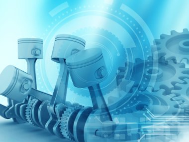 3D motor piston ve çarkları