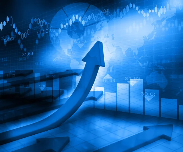 Gráfico de seta de negócios — Fotografia de Stock