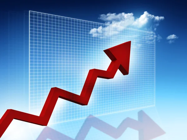Business arrow Graph — Stock Photo, Image