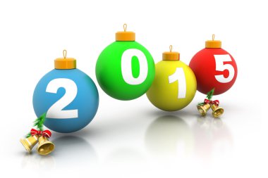 Mutlu yeni yıl 2015 3D render