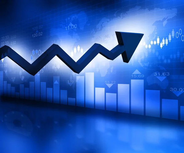 Gráfico de flecha de negocio — Foto de Stock