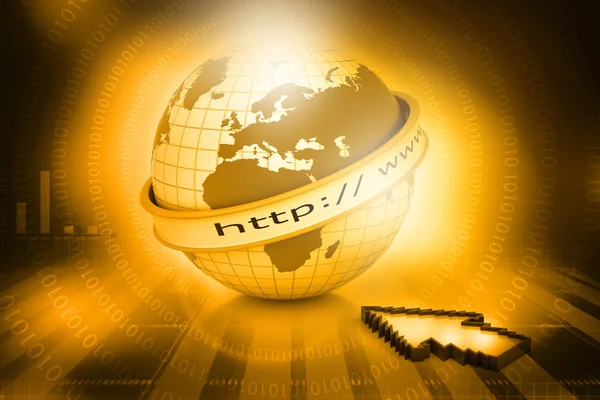 Internet-Url mit Globus — Stockfoto
