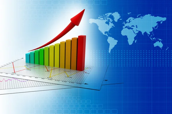 Grafico mercato azionario — Foto Stock