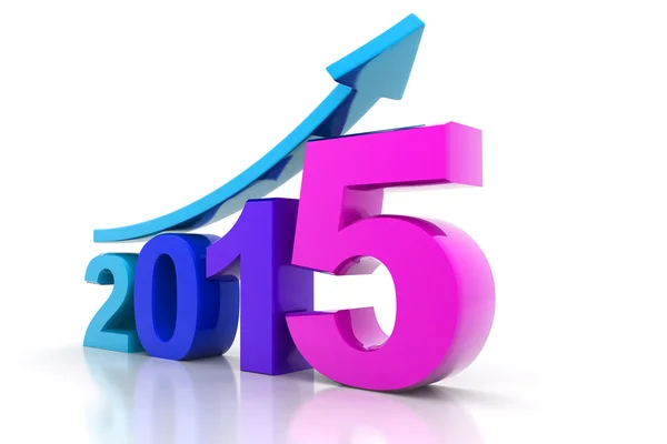 3d renderizado de feliz año nuevo 2015 — Foto de Stock