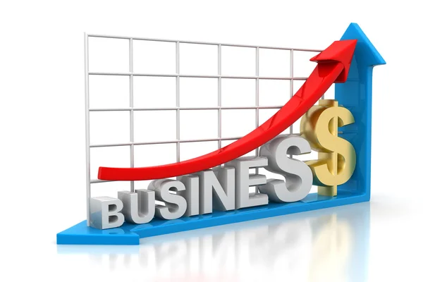 Business arrow graph — Stock Photo, Image