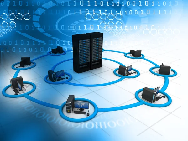 Számítógép hálózat és internet-kommunikációs — Stock Fotó