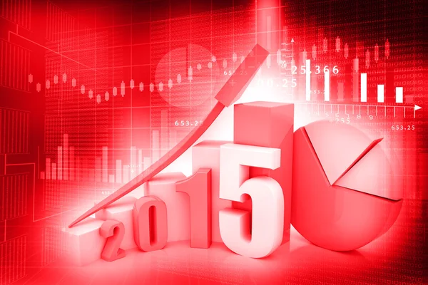 Gráfico de negocios de 2015 — Foto de Stock