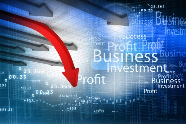 Business arrow graph — Stock Photo, Image