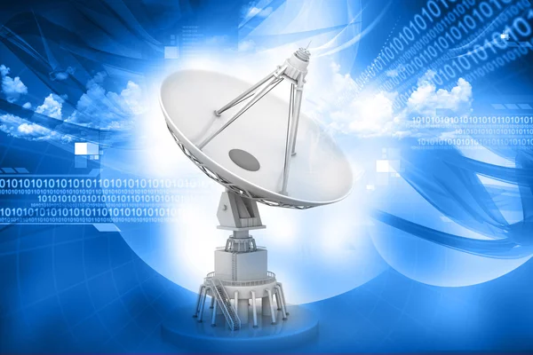 Satellite dish transmission data — Stock Photo, Image