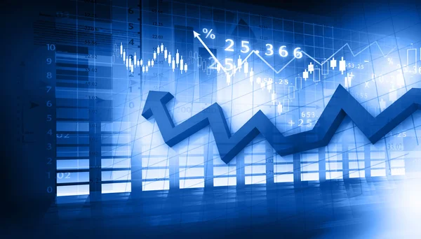 Stock Market Graph — Stock Photo, Image