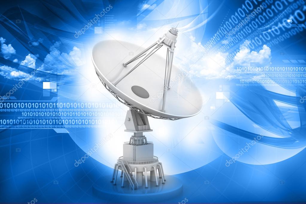 Satellite dish transmission data