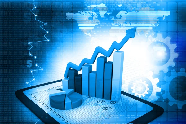 Industrial growth of  business chart — Stock Photo, Image