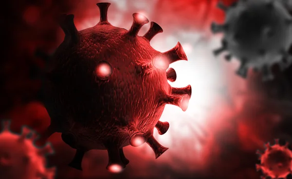 Rendering 3d del virus — Foto Stock