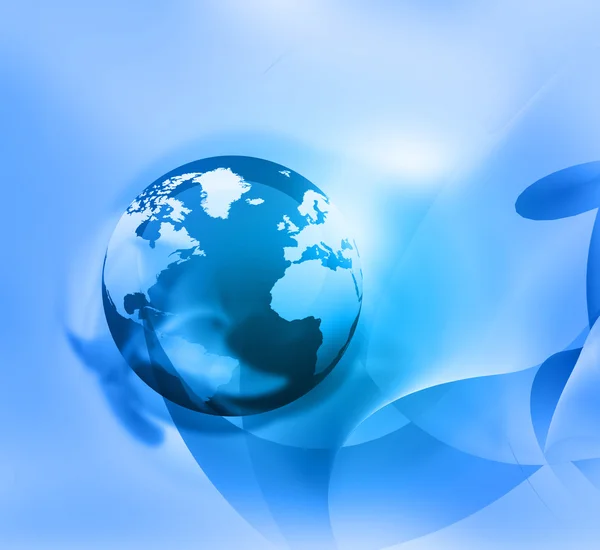 Mundo em azul abstrato — Fotografia de Stock
