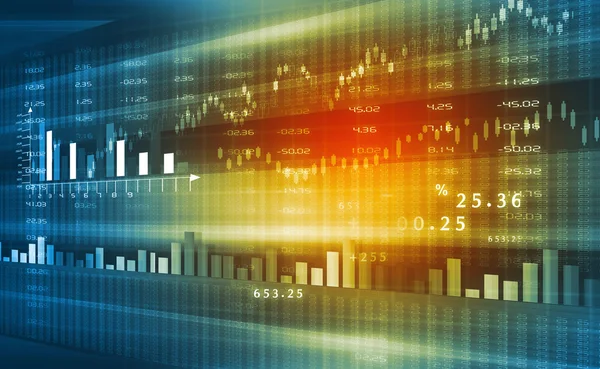 Stock market graphs — Stock Photo, Image