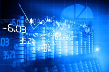 Financial background , stock market chart