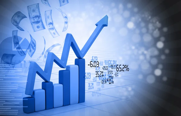 Financiële graph-grafiek — Stockfoto