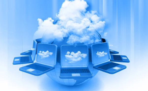 Rete di cloud computing — Foto Stock