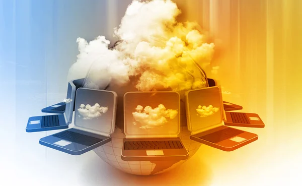 Rete di cloud computing — Foto Stock