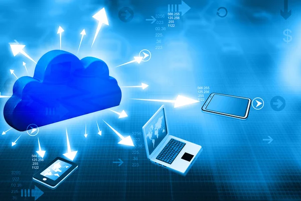 Cloud computing netwerk — Stockfoto