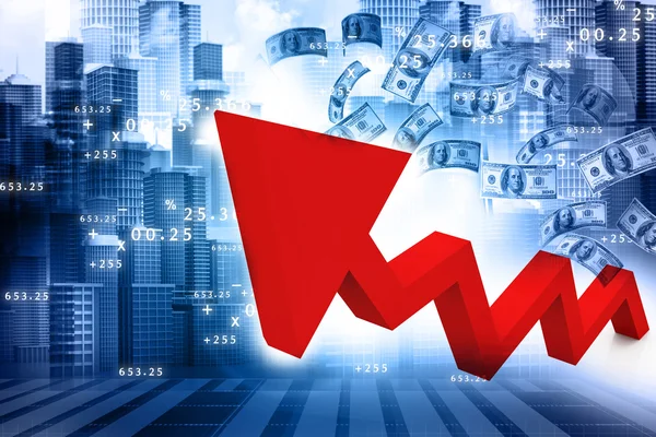 Gráfico de seta de negócios — Fotografia de Stock