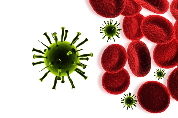 Infezione da virus delle cellule del sangue — Foto Stock