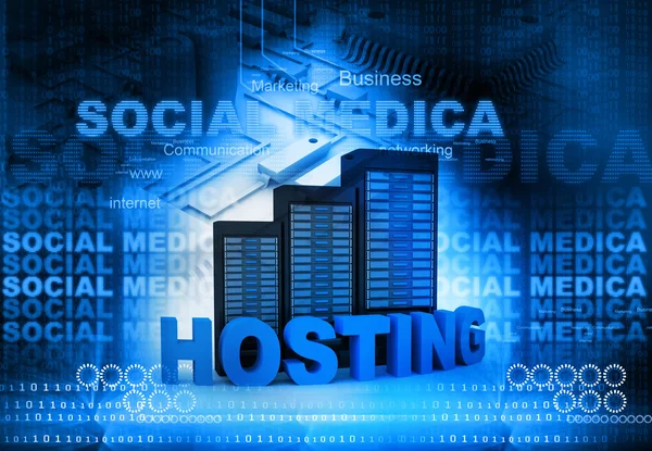 Web hosting e internet conceito de comunicação — Fotografia de Stock