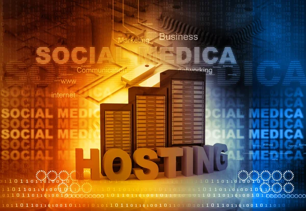 Web hosting e internet conceito de comunicação — Fotografia de Stock