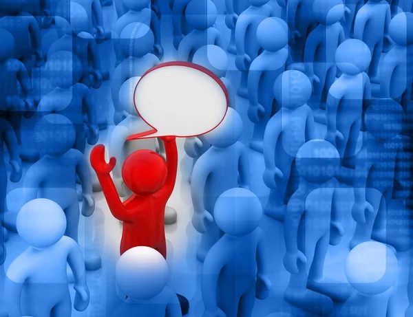 I have the answer, Stand out of a crowd — Stock Photo, Image