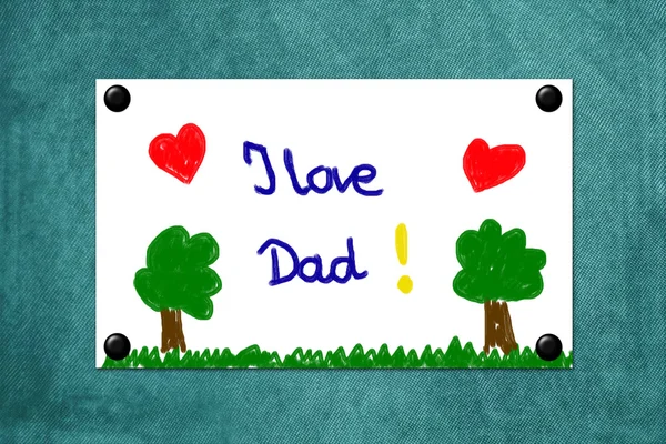 Color card on Father's Day — Stock Photo, Image