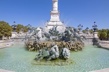 Girondins çeşme. Bordeaux, Fransa.