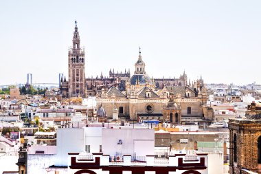 Seville view from the Metropol parasol. Andalusia, Spain. clipart