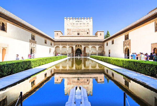 GRANADA, SPAIN - August 22: Courtyard of the Myrtles (Patio de l