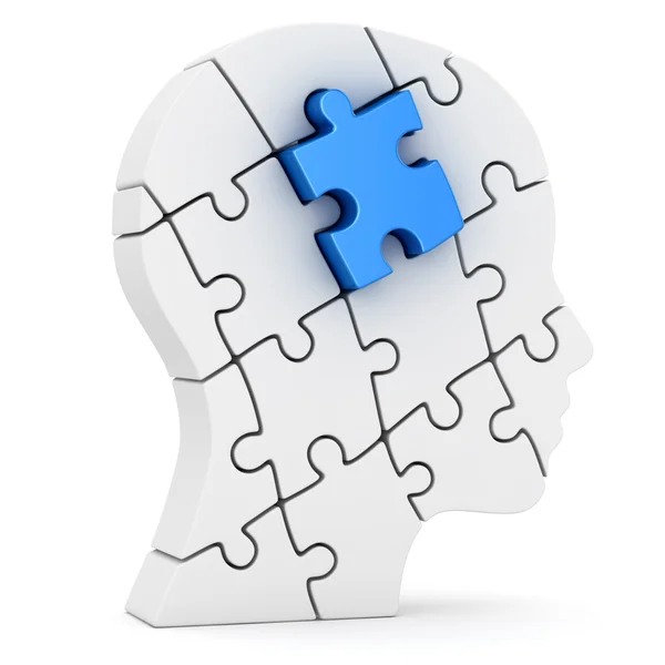 İnsan kafası bulmaca parçaları yaptım