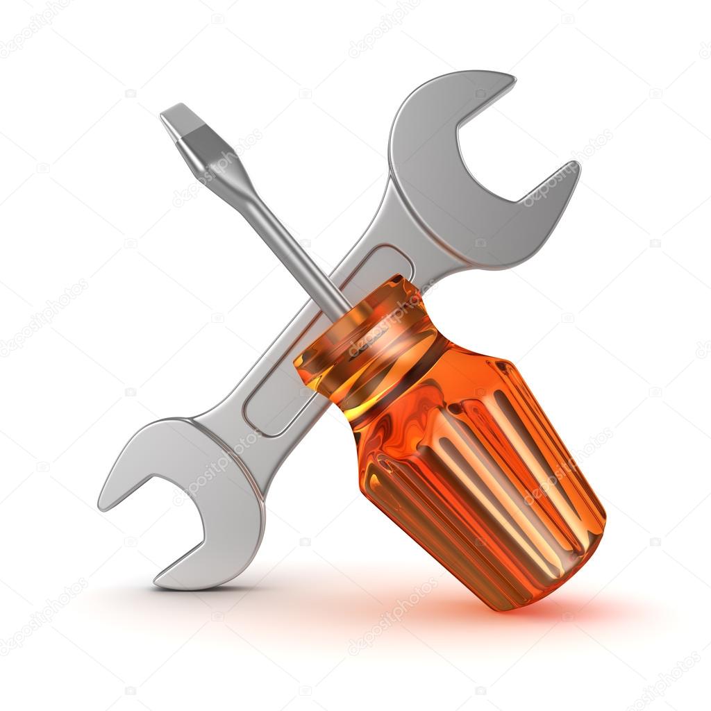 Small wrench and screwdriver icon