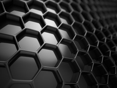 altıgen yanarak bahislerin doğru ile fütüristik yüzey 3B oluşturma