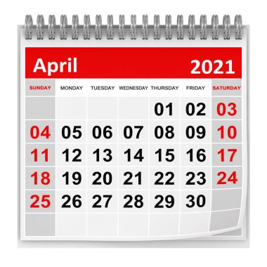 Nisan 2021, bu bilgisayar tarafından oluşturulmuş 3 boyutlu bir resim. Beyazda izole edilmiş.