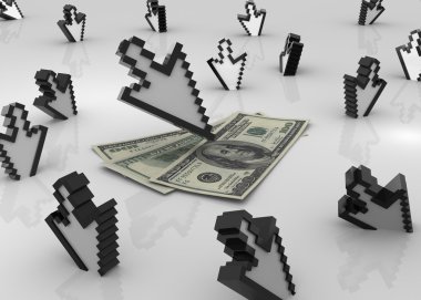 Arrow Cursor and 100 Dollar