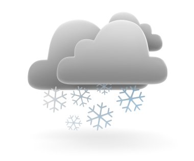 Cloud and snow flake symbol