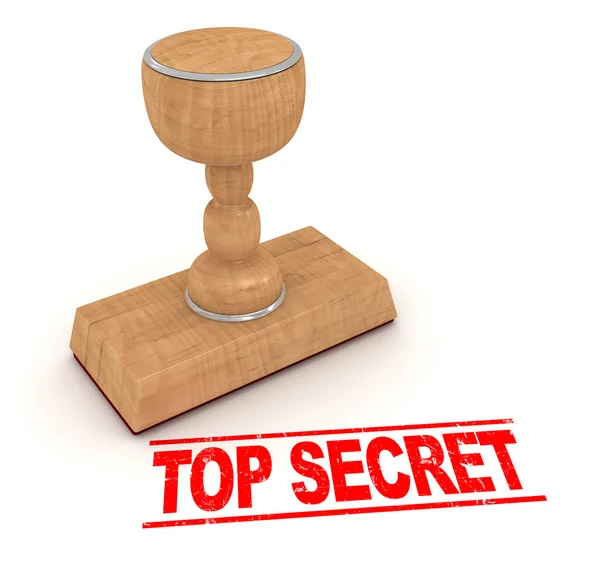 Rubber stamp - top secret — 스톡 사진