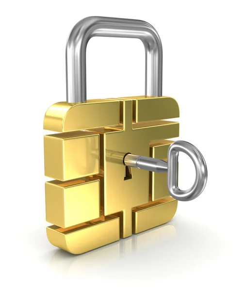 Chip Padlock — Stock Photo, Image