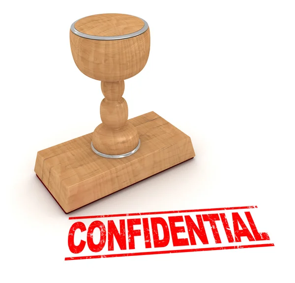 Rubber stamp - confidential — Stock Photo, Image