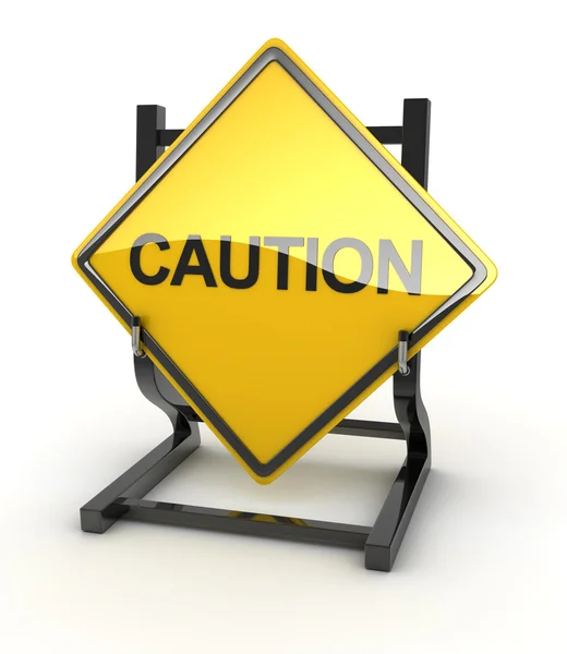 Road sign - caution — Stock Photo, Image