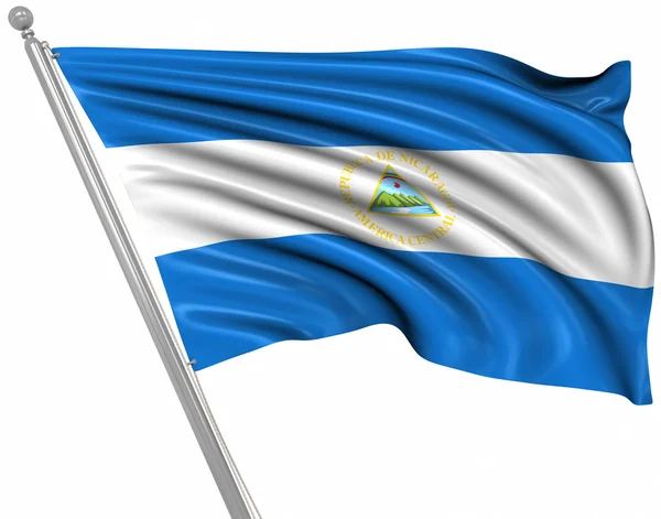 Nicaraguas flagg – stockfoto